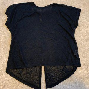 Red Haute Black Sweater Top with Twist/Keyhole and Partially Open Back Size S
